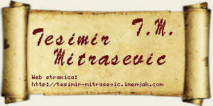 Tešimir Mitrašević vizit kartica